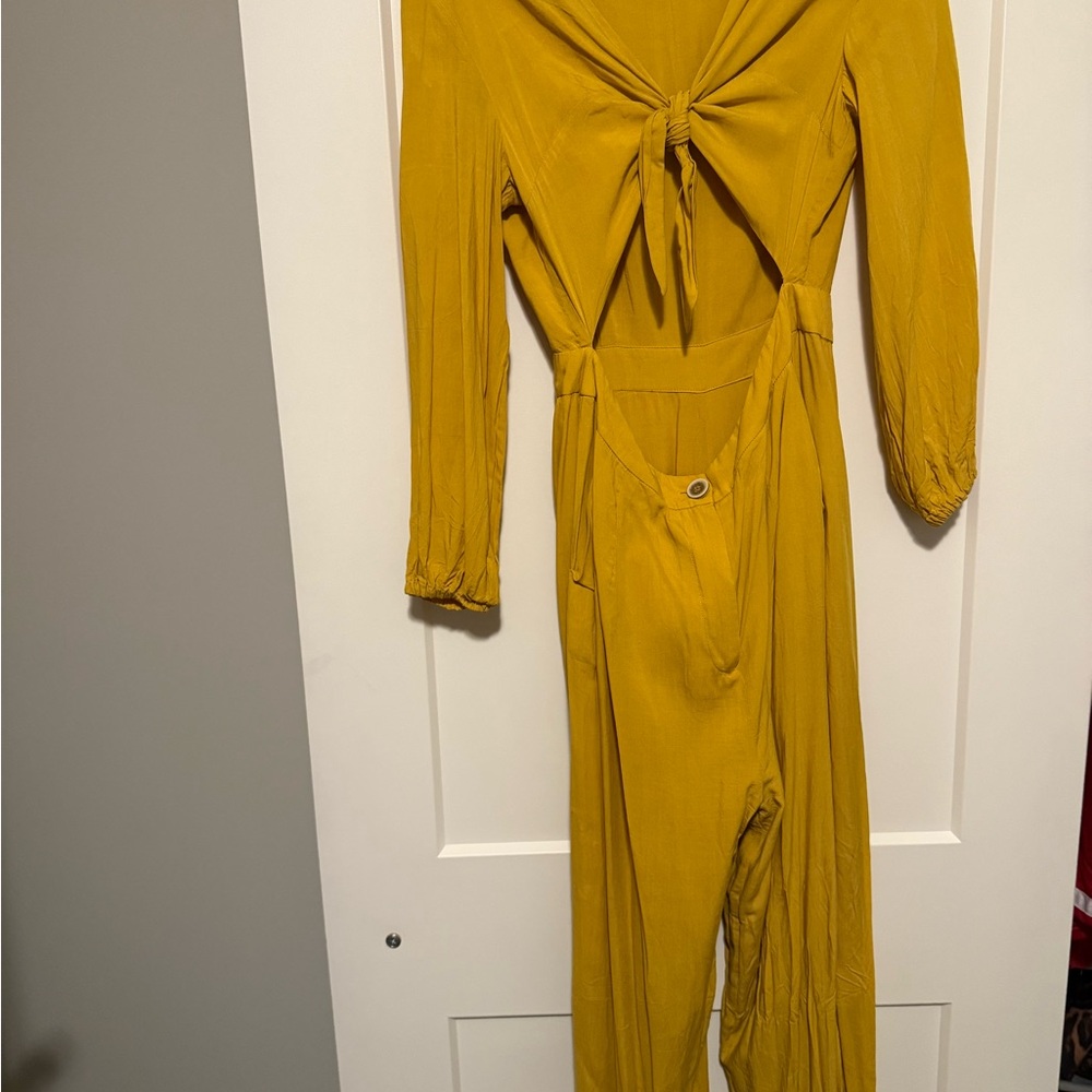 Kittenish Mustard Jumpsuit